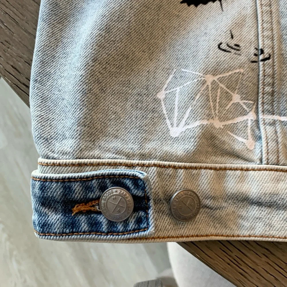 ⚫️ ZARA PREMIUM DENIM GRAFFITI JACKET​ - Picture 8 of 9